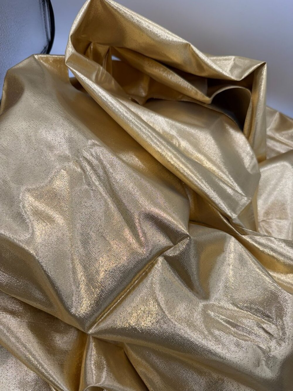 Metallic Gold Fabric 3.56 Yards x 44" Wide Shiny Sewing Craft Material - Picture 3 of 7